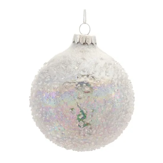 12ct. Textured Iridescent Glass Ball Ornaments {4}