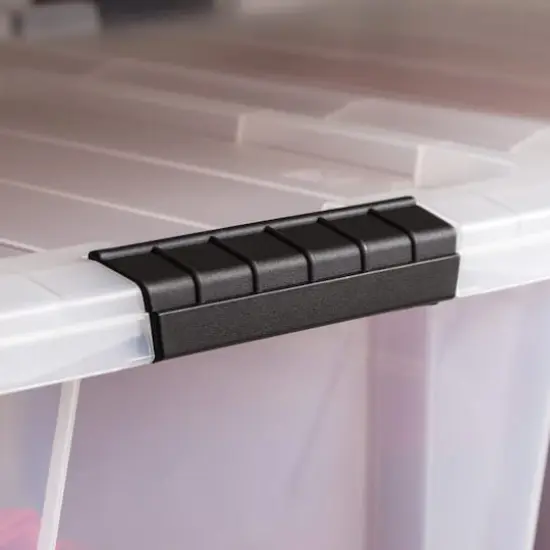 IRIS&reg; 32qt. Buckled Clear Boxes with Clear Buckle Lids, 4ct. {24}