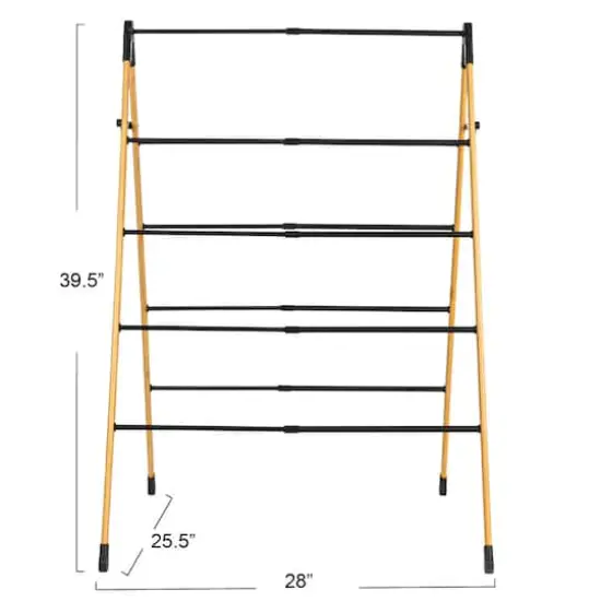 Household Essentials Bamboo V-Shaped Expandable Laundry Drying Rack {6}