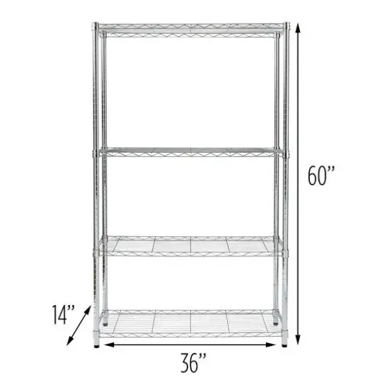 Honey Can Do Chrome 4-Tier Heavy-Duty Adjustable Shelving Unit {8}
