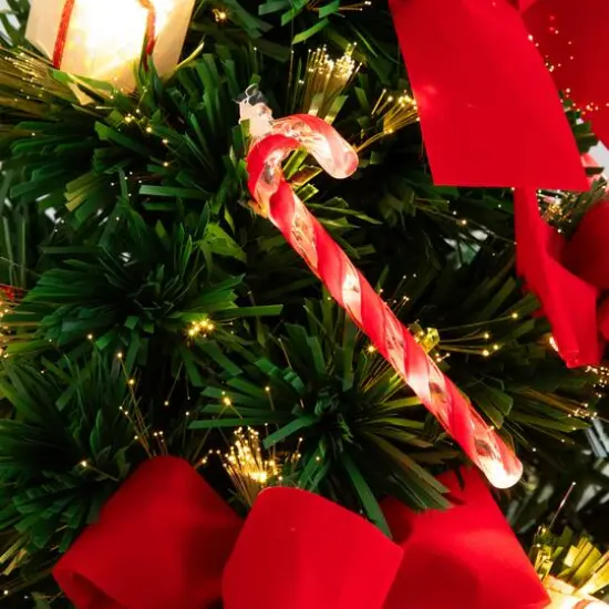 2ft. Fiber Optic Classic Star-Topped Artificial Christmas Tree in Decorative Planter {4}