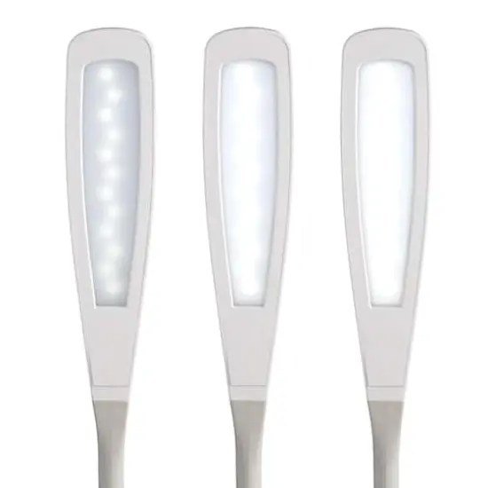 OttLite Wellness Series 26.25" White LED Desk Lamp with Charging Station {9}