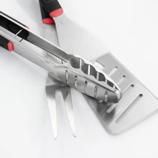 Gibson Home&reg; Black & Red Huckleberry 3 Piece Stainless Steel BBQ Tool Set {5}