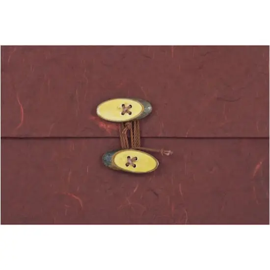 JAM Paper Portfolio with Button & String Closure 9" x 11.75" Rainforest Burgundy {4}