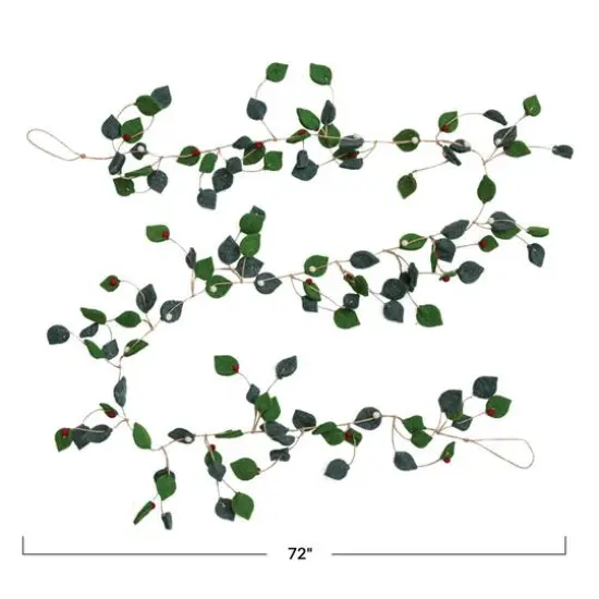 Hello Honey&reg; 6ft. Green Leaves & Berries Handmade Felt Garland {5}