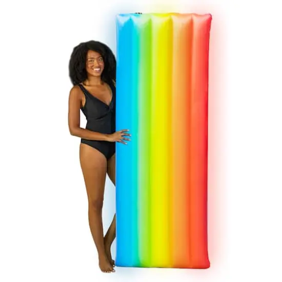 PoolCandy Rainbow Collection Illuminated LED Deluxe Pool Raft {1}