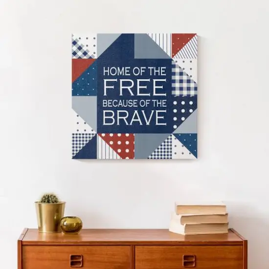 Home of the Free Because of the Brave Canvas Wall Art {5}
