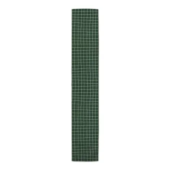 Dark Green Pencil Lines Outdoor Table Runner {1}