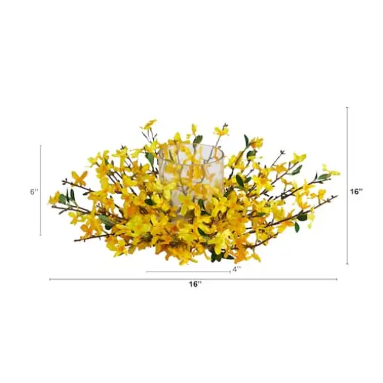 16" Artificial Forsythia Candelabrum {3}