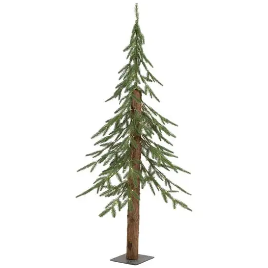 4ft. Pre-Lit Alpine Artificial Christmas Tree, Clear LED Lights {6}