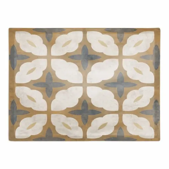 Yellow and Blue Medallion 18" x 14" Cotton Twill Placemat {1}