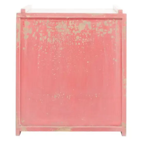 16" Red Wood Farmhouse Wine Rack {6}