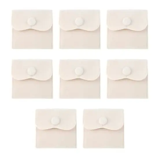 Cream Jewelry Pouches, 8ct. by Bead Landing&trade; {1}