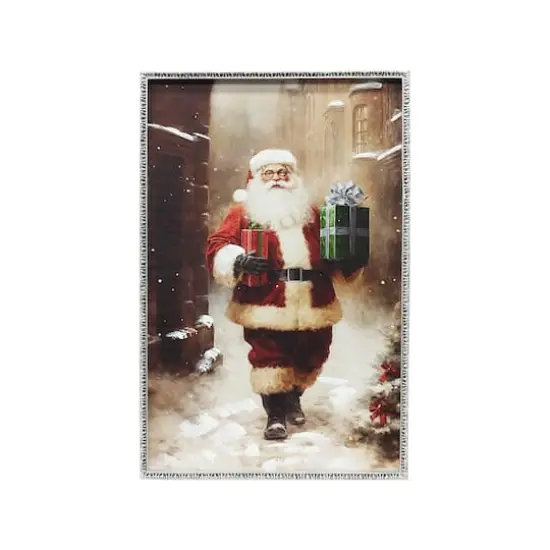 30" Santa with Gifts Canvas Wall D&eacute;cor by Ashland&reg; {1}
