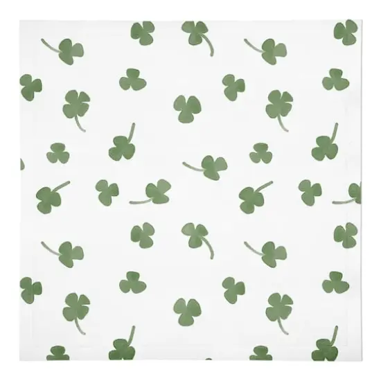 Tiny Shamrock Pattern 10" x 10" Cotton Twill Napkin {1}