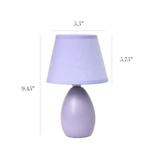 LimeLights 19.5" Stick Lamp with Charging Outlet and Fabric Shade Brushed Steel and Blue {4}