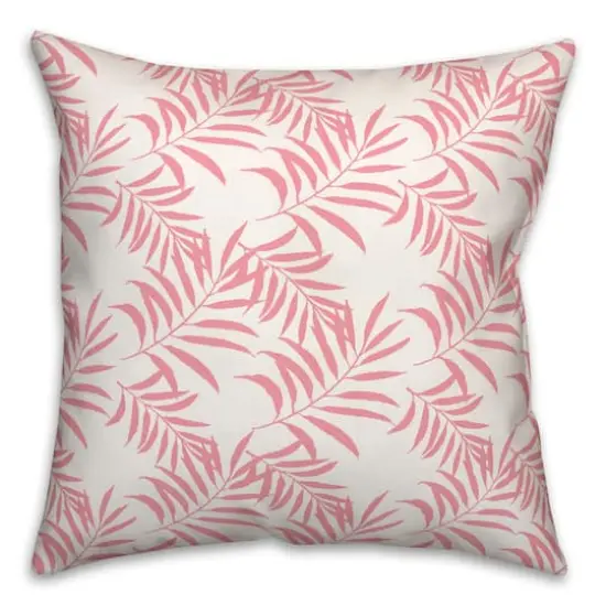 Palms Throw Pillow Pink {1}