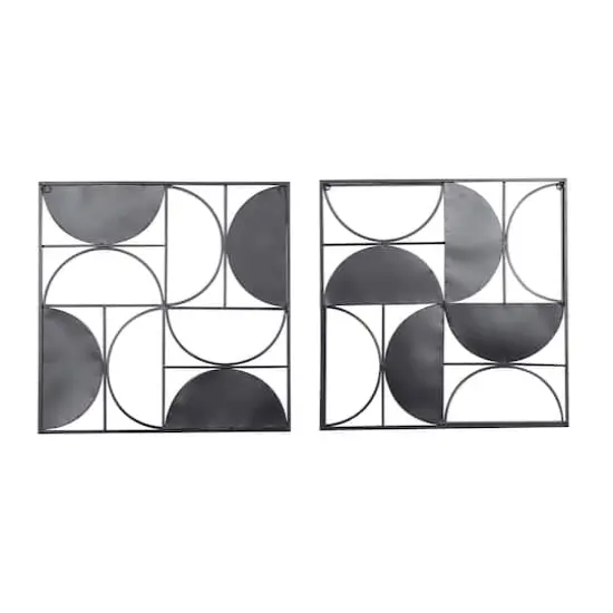 Brown Metal Contemporary Wall D&eacute;cor Set {5}