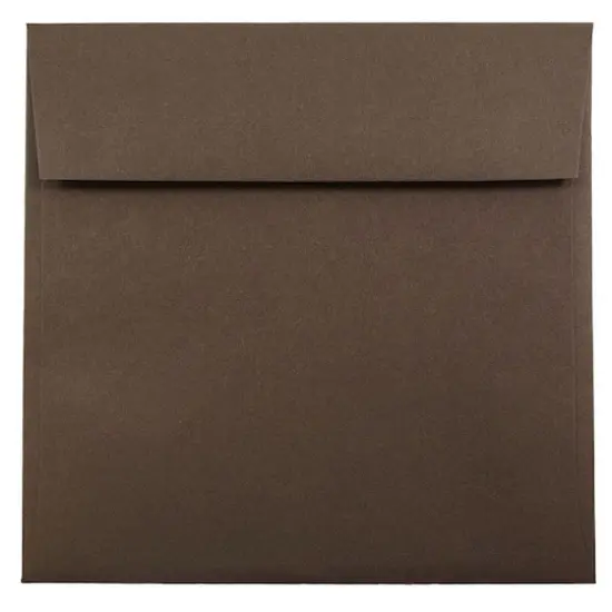 JAM Paper 7.5" x 7.5" Square Premium Invitation Envelopes, 25ct. Chocolate Brown {1}