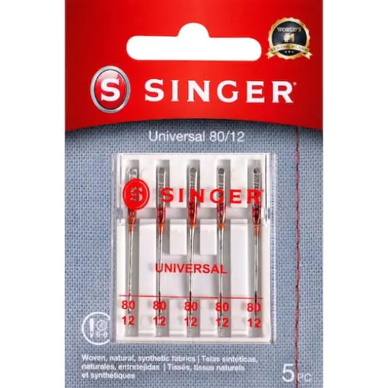 SINGER&reg; Size 80/12 Universal Regular Point Sewing Machine Needles, 5ct. {1}