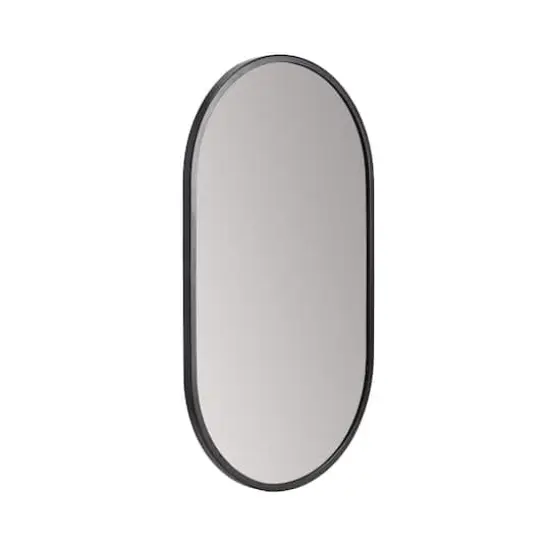 Habitat Pluto 28" Black Oval Wall Mirror {5}