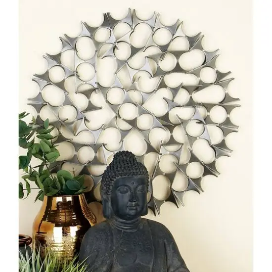 Silver Decorative Circle Wall Accent Set 3ct. {5}