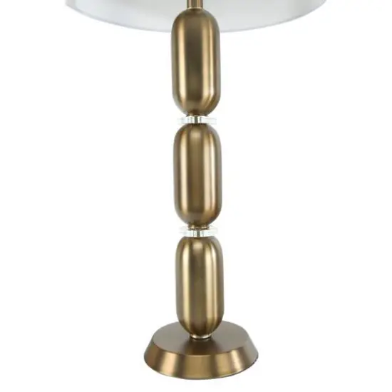 Hello Honey&reg; 33" Metal Table Lamp with Glass Middle Brushed Gold {7}