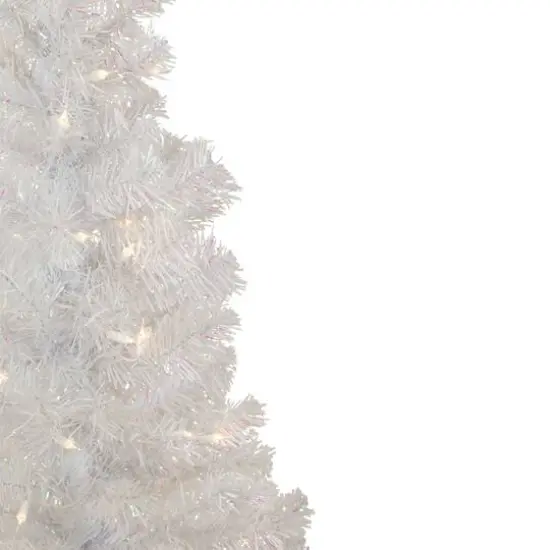 4ft. Pre-Lit White Rockport Pine Artificial Christmas Tree, Clear Lights {6}