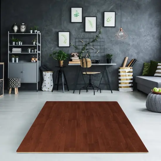 Sorbus 24" Interlocking Floor Tile Mats, 12ct. Mahogany {3}