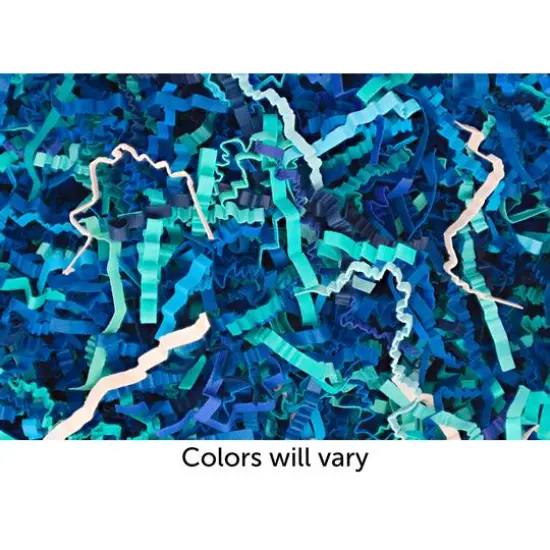 Essentials by Leisure Arts Crinkle Shred Box, 5lb. Assorted Blue {1}