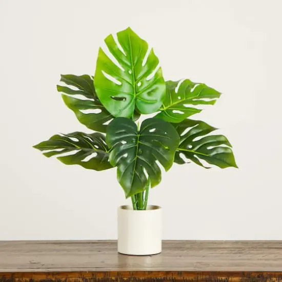 20in. Artificial Swiss Monstera Plant {7}