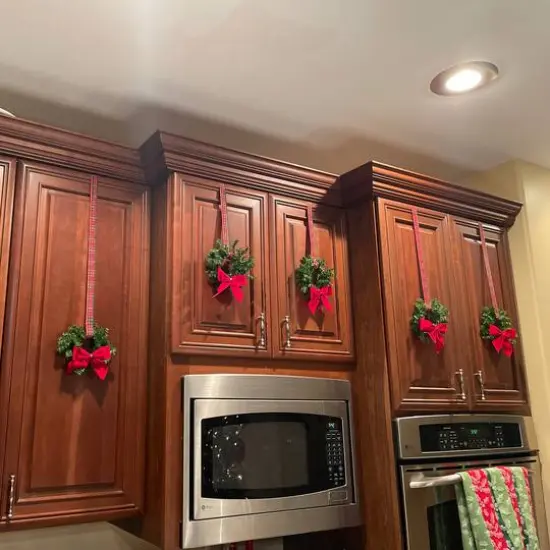 5" Mini Pine Artificial Christmas Wreath {9}