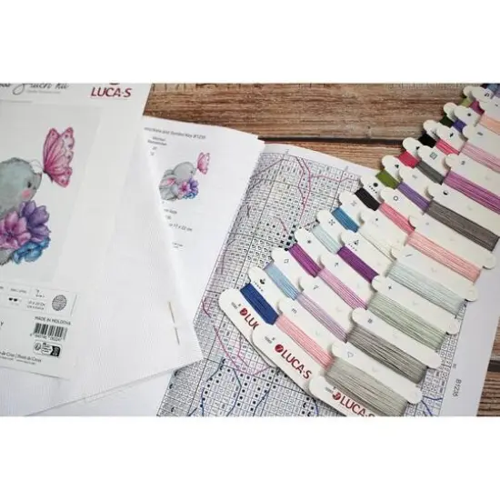 Luca-S Rabbit & Butterfly Counted Cross Stitch Kit {8}