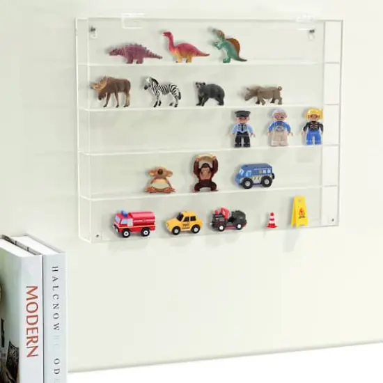 Clear Front Loading Mini Figure Shadow Box with Shelves by Studio D&eacute;cor&reg; {3}