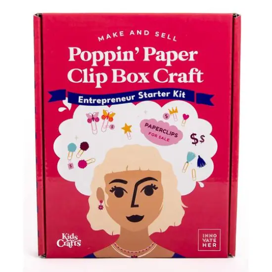 Kids Crafts Make & Sell Poppin' Paper Clip Box Craft Kit Business {3}