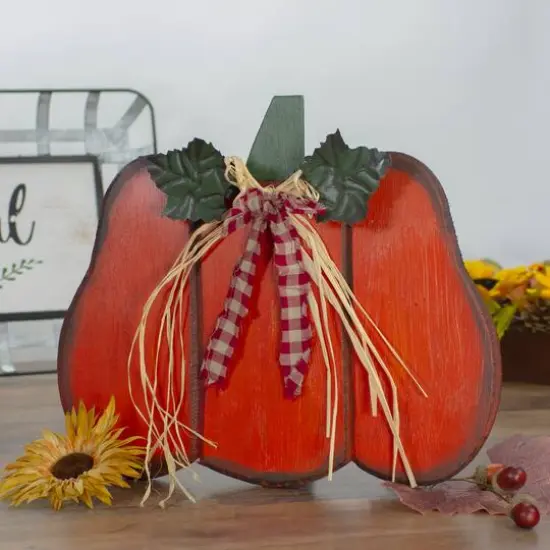 10" Green & Orange Fall Harvest Pumpkin {3}