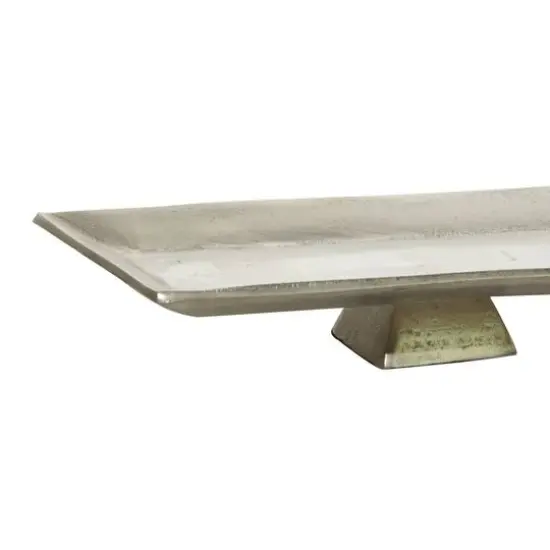 35'' Silver Aluminum Contemporary Tray {4}