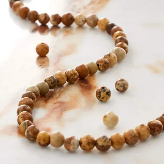 Brown Picture Jasper Round Beads by Bead Landing&trade; {3}