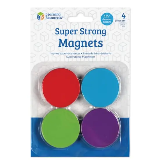 Learning Resources 1.5" Super Strong Magnets, 4ct. {4}