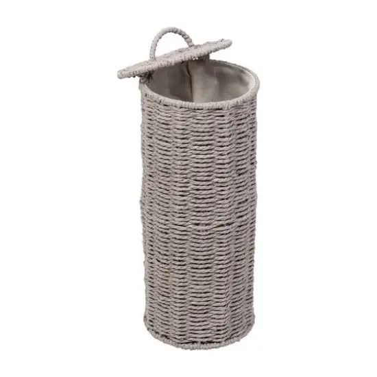 Honey Can Do Gray 7 Piece Twisted Paper Rope Woven Bathroom Storage Basket Set {10}