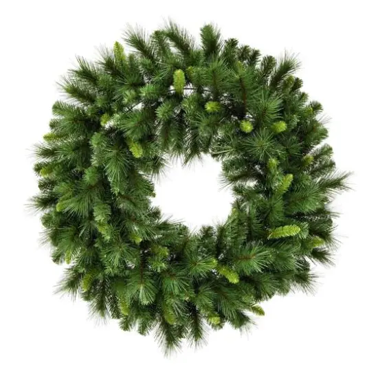 48" Unlit Bangor Mixed Pine Artificial Christmas Wreath {1}