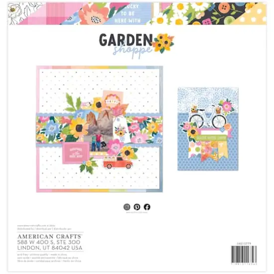 American Crafts Paige Evans Garden Shoppe Single-Sided Paper Pad, 12" x 12" {3}