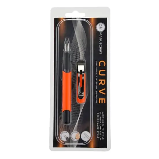 Manuscript Curve Orange Fountain Pen {1}