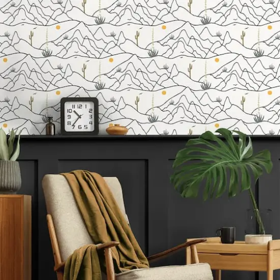 Elana Gabrielle Desert Afternoon Peel & Stick Wallpaper Tuxedo {5}