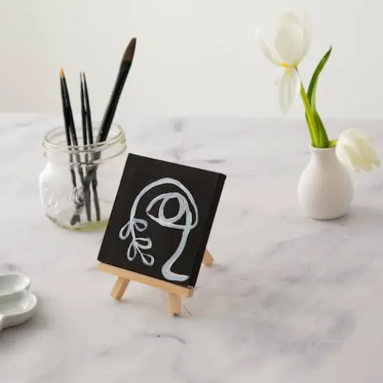 2 Pack 4" x 4" Mini Canvas by Artist's Loft™ Necessities™ Black {4}