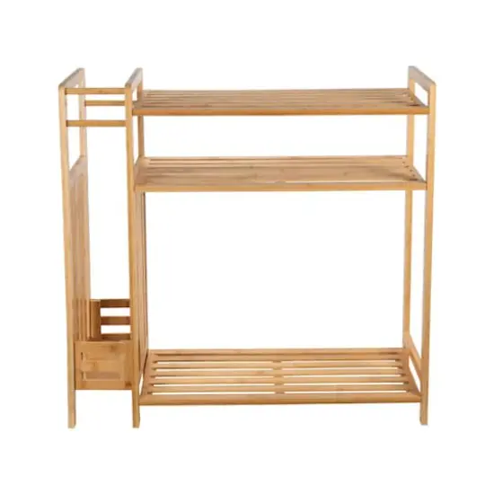Organize It All Bamboo Shoe Rack with Umbrella Stand {6}