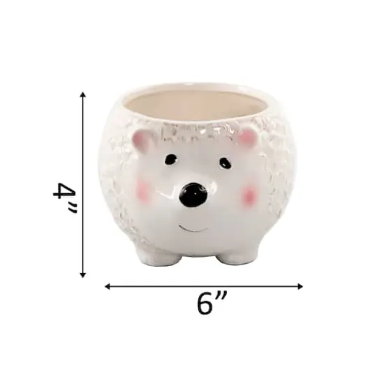 Flora Bunda&reg; 6" Hedgehog Ceramic Planter {4}