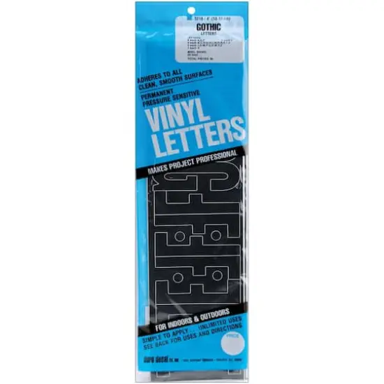 Graphic Products 4" Permanent Adhesive Vinyl Letters Black {1}