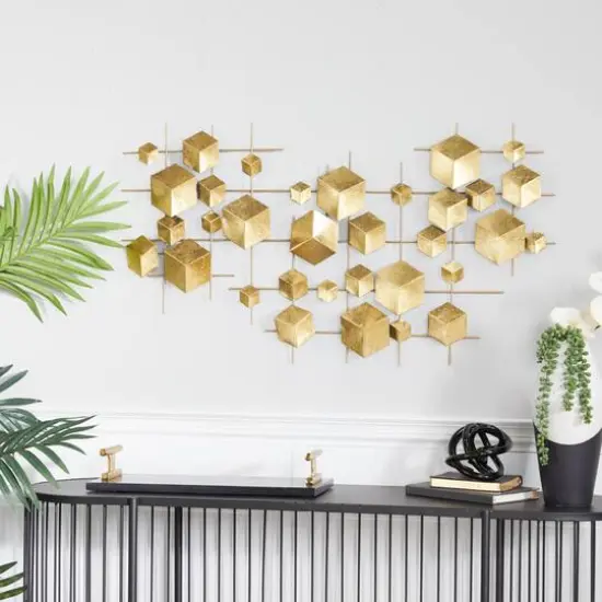 Gold Metal Glam Wall Decor, 20" x 36" x 2" {7}