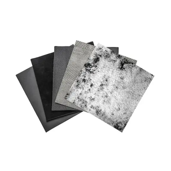 5" Black Square Leather Flats Mix by Bead Landing&trade; {1}